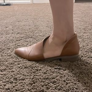 Brown slip ons
